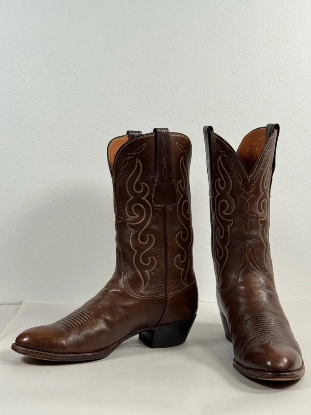 Lucchese San Antonio Men’s Vintage Cowboy Boots Size 10.5 D #6472 Made In USA - Picture 4 of 16